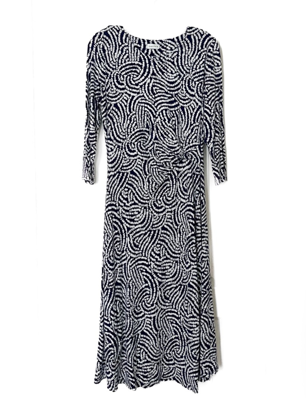 💙 Eastex Navy and White Patterned Cinch Waist Dress 💙